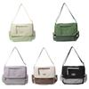 Preppy Style Crossbody Bag Handbag Canvas Bag Fashion Shoulder Bag  Unisex