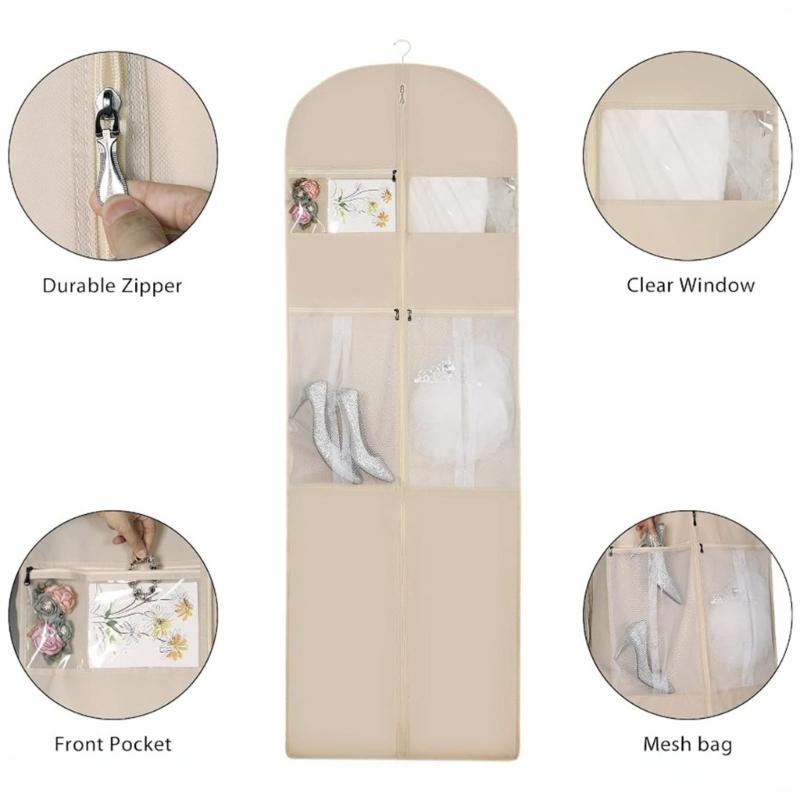 Nadměrná 72" taška na šaty Vodotěsná Oxford tkanina Prachotěsná Závěsné oblečení