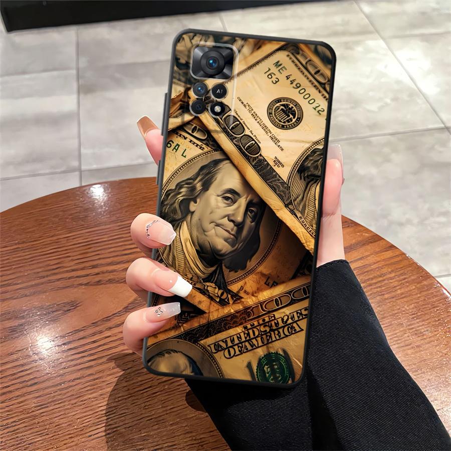 Case for Xiaomi Redmi Note 10S 9S 14 10 11s 12s 7 8 9 11 13 Pro Plus 12 Pro Funda Phone Cover Time Is Money Printed
