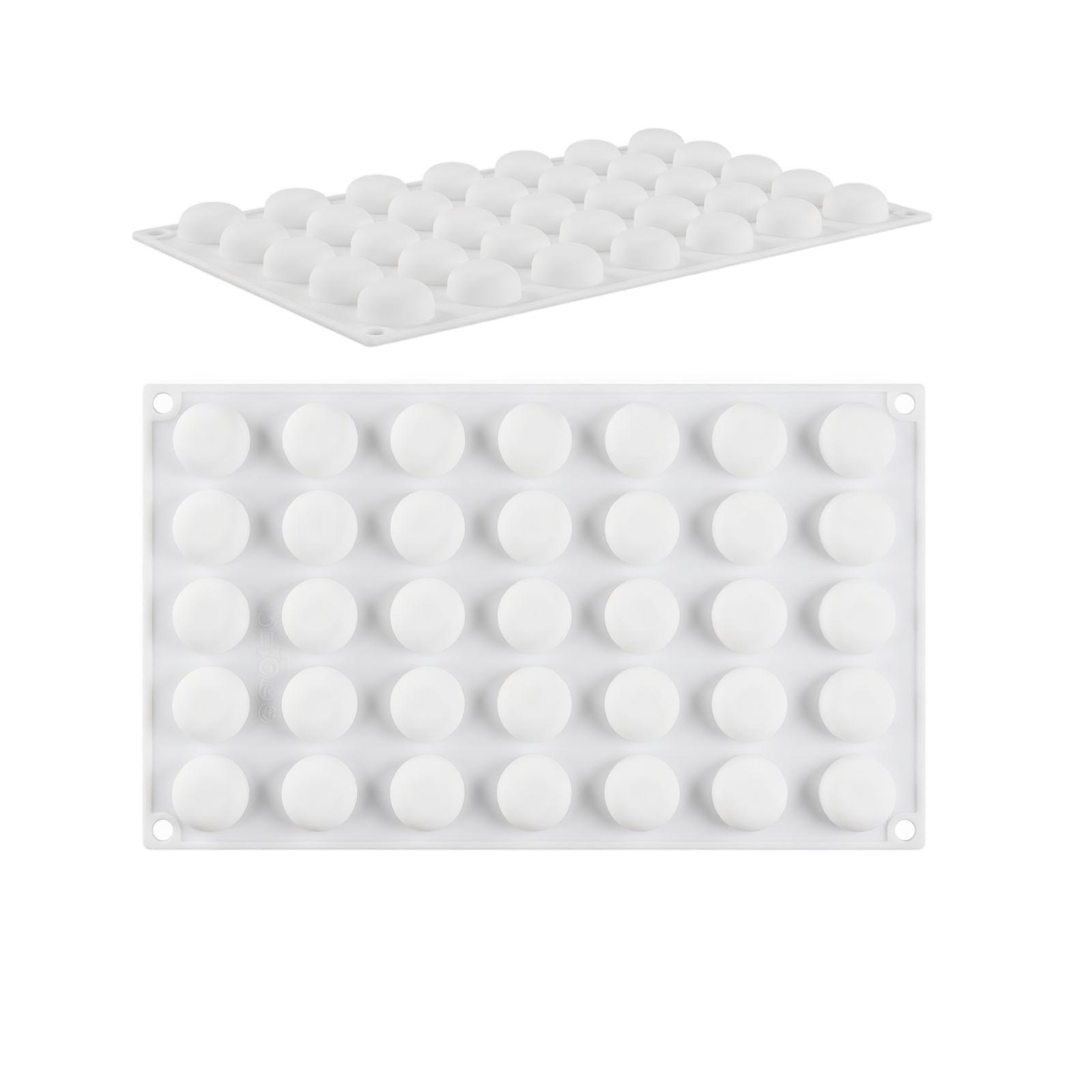 Food Grade Silicone Round Cake Mold Multi-Cavity Baking Mold for Donuts Cookies and Ice Cubes Flexible Non-Stick Silicone Baking Tray one size белый