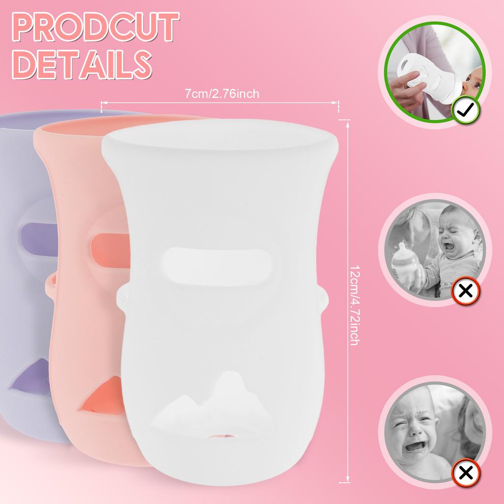 Silicone Sleeves Silicone Baby Bottle Cover Insulated Glass Bottle Compatible  AVENT Glass Natural Baby Bottle 4/8Oz