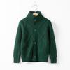 Children's High Neck Wool Cardigan - Warm Knitted Sweater for Autumn/Winter, Sizes 2-11 Years