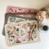 Floral PU Leather Placemat Waterproof Heat-Resistant Dining Table Mat Oil-Proof Decorative Table Pad for Home & Kitchen