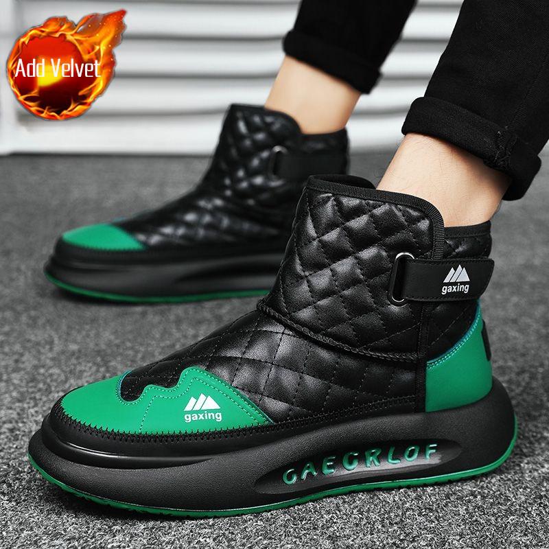 Men's Winter 2026 New Arrival Extra Thick Warm Waterproof Anti Slip Snow Boots Thickened Fleece Lined Sports Casual Cotton Shoes