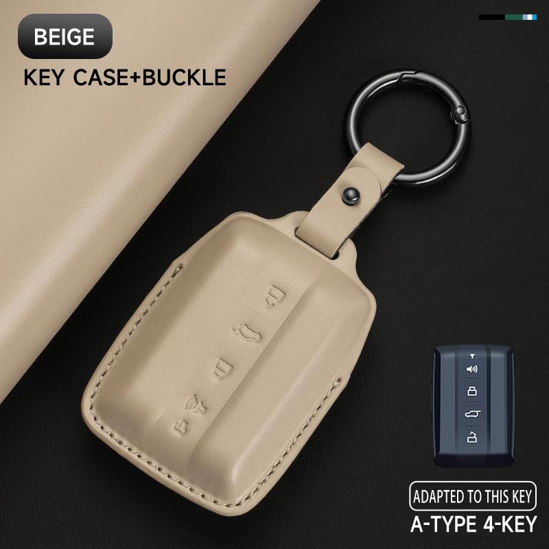 Leather Car Key Cover Case Protection Shell Keychain For Great Wall GWM WEY TANK 300 500 Tank300 Tank500 Remote Holder