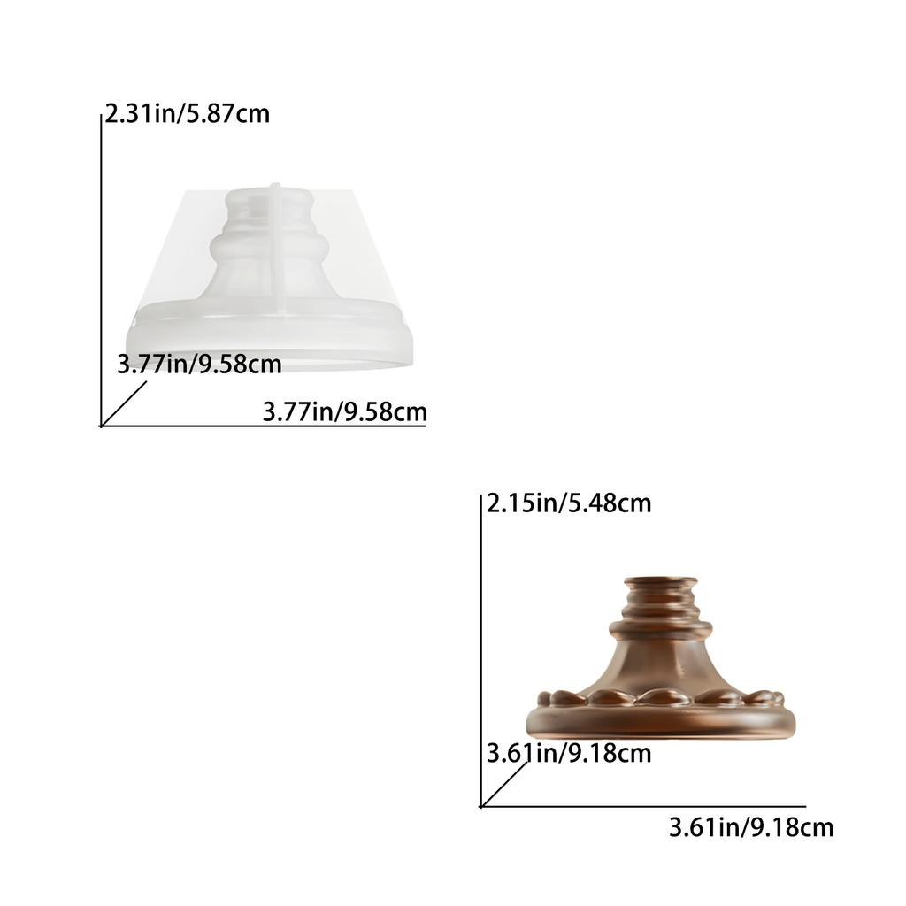 DIY Drip Mold European Retro Candle Holder Base Silicone Mold Aroma Candle Candlestick Silicone Mold Festival Home Decoration