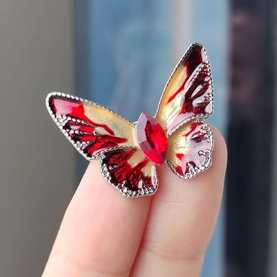 Dripping Butterfly Brooch Women'S Retro Cicada Wing Simple Fashion Dress Shirt Collar Pin Enamel Color Brooch