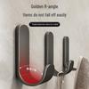 Strong Adhesive No-Drill Hooks - Gun Gray Wall Stickers for Kitchen, Bathroom & Door Storage
