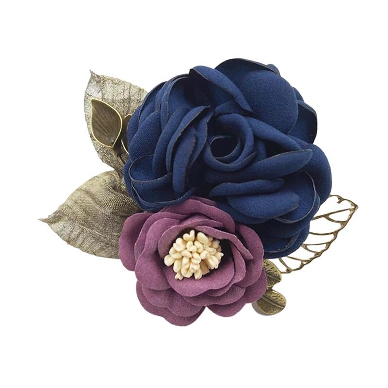 Elegant Korean Fabric Flower Brooch: A Versatile Accessory For Professional And Casual Wear