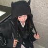 Breathable Head Cover with Button for Outdoor Sports Adjustable Hat with Horn Moisture Wicking Hat for Outdoor Activity