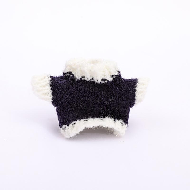 Rochie Mini Păpușă Lână 5cm cu Ursuleț de Pluș și Cap de Cățeluș pentru Accesorii DIY