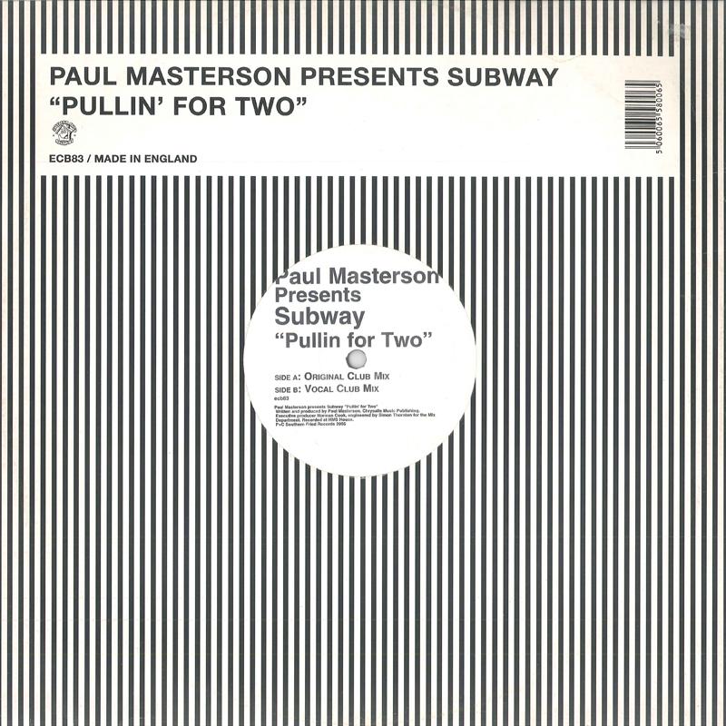 

12-дюймовая пластинка PAUL MASTERSON, SUBWAY - Pullin For Two ECB83 SOUTHERN FRIED 2005 UK Танцевальная и Электронная Б/У