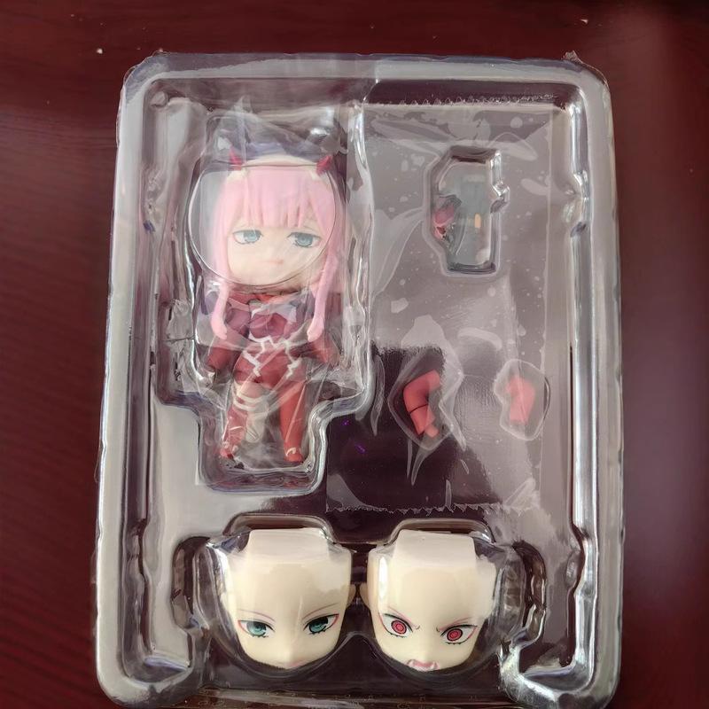 2408 Zero Two Darling In The Franxx Nendoroid Zero Two Face Swap Articulated Action Figure Desktop Decor Collectible Anime Model