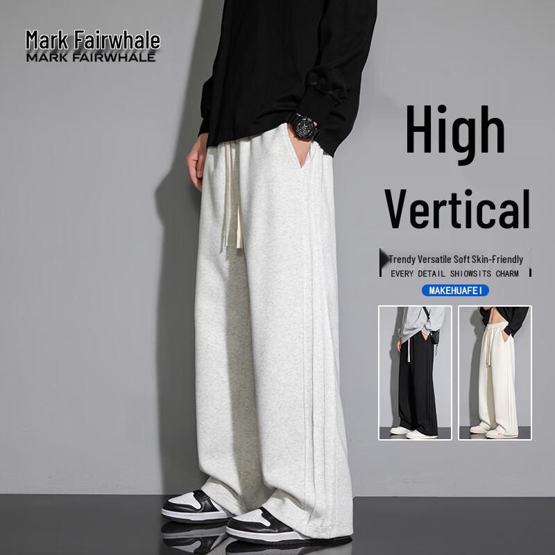 MARK FAIRWHALE Men s Loose Straight-Leg Casual Pants L
