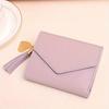 Adorable Tassel Decor Wallet Faux Leather Multi-Function Wallet Women Short Wallet Coin Card Holder Gifts Valentines For Women Wallet Purse Wallet