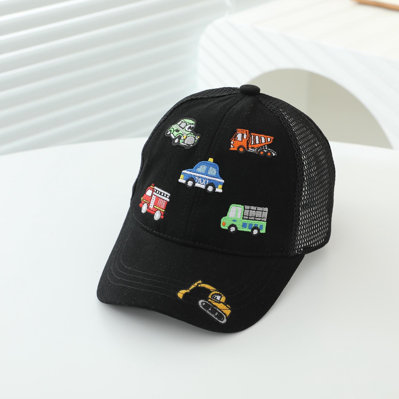 

Children s Sports Hats School Baby Boys Baseball 2026 Summer Embroidered Vehicles Outdoor Kids Caps for 2-8Years Adjustable