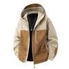 Men's Lightweight Jacket Fleece Lined Detachable Hooded Waterproof Jackets Winter Hiking Windbreaker