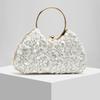 New Pearl Fabric Ring Evening Bag Dinner Bag Clutch Bag Chain Bag Dress Bag Wedding Bag