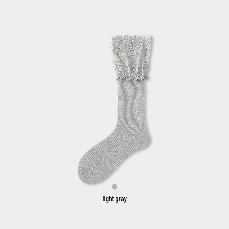 

Women s Mid-Calf Lace Trim Ballet Style Summer Socks - Japanese JK Style One Size (free shipping on multiple items)