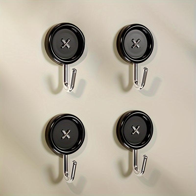 4pcs Button Hooks, Utility Hooks, Wall Decorative Key Hooks for Hanging Hats, Towels, Keys, Towel Hooks for Home, Kitchen, Bathroom