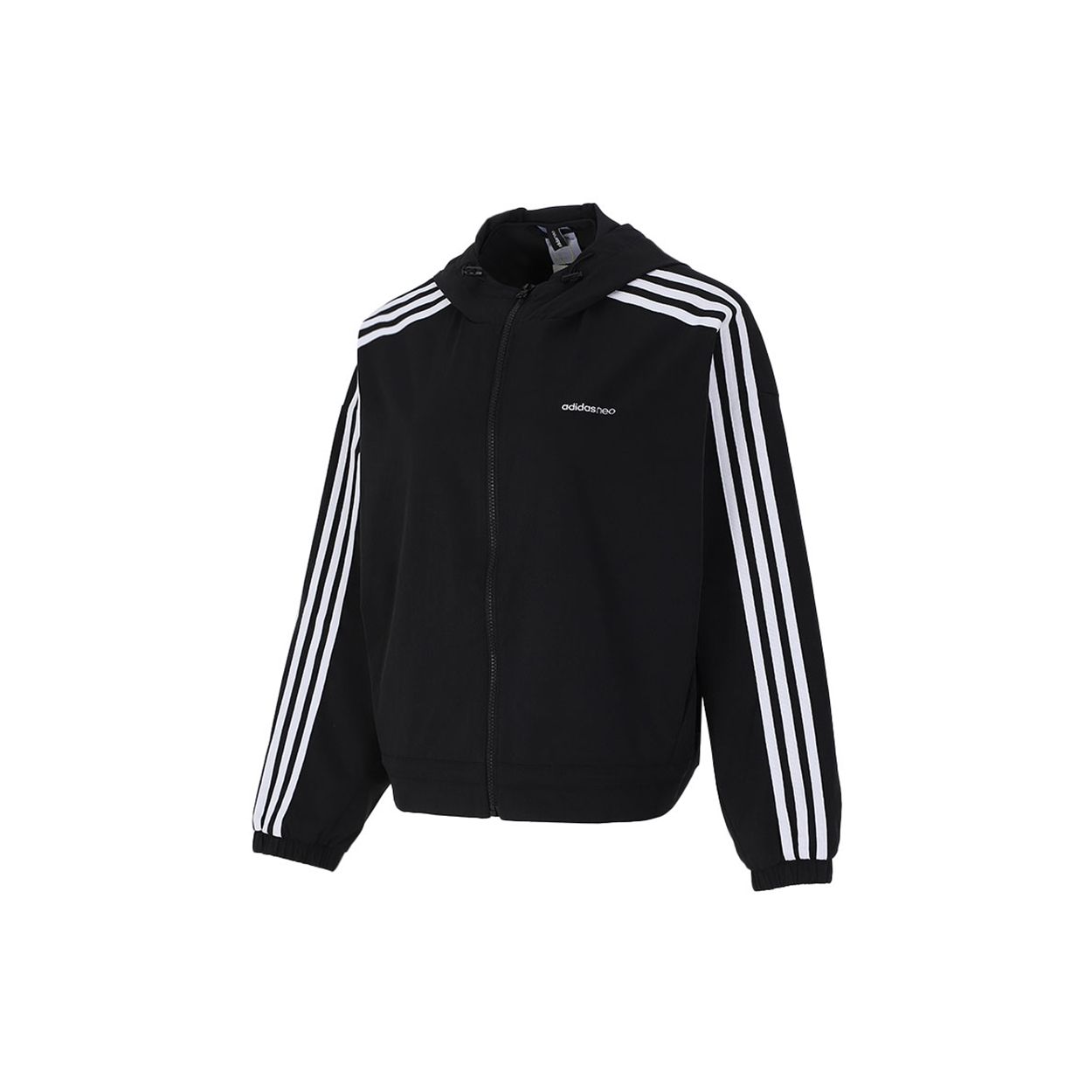 

Жіноча куртка Adidas Neo Side Stripe Windbreaker з капюшоном, чорна H18578 S