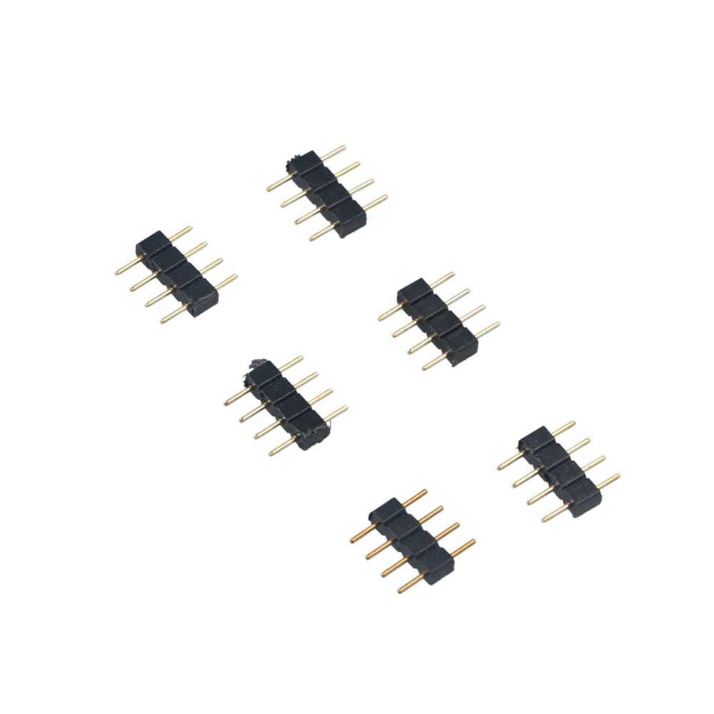 RGB Connector Double Insert 4Pin Needle Led Strip Light LED Connector RGBW Connector LED Adapter