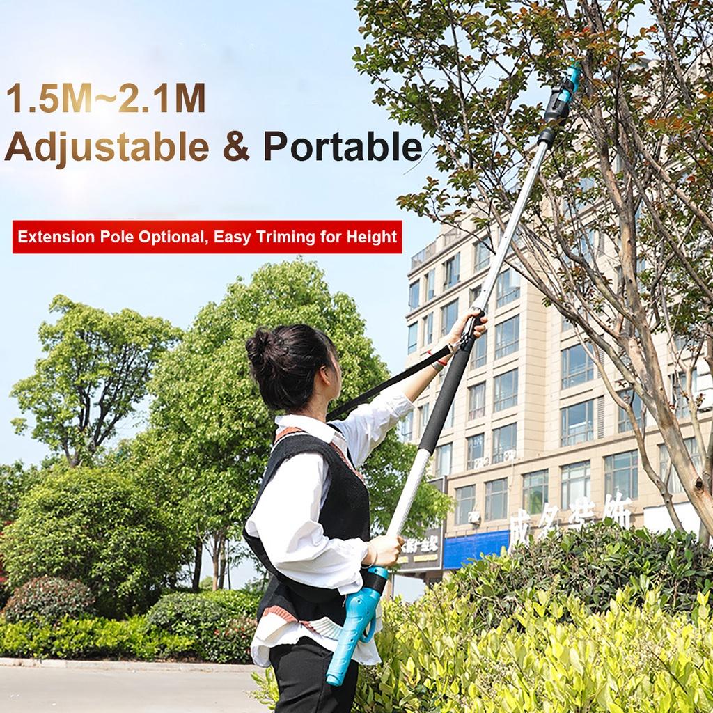 16.8V 2000mah Electric Pruning Shears with Extension Rod Cordless Electric Scissors Pruning Shear Tree Branches Garden Tools