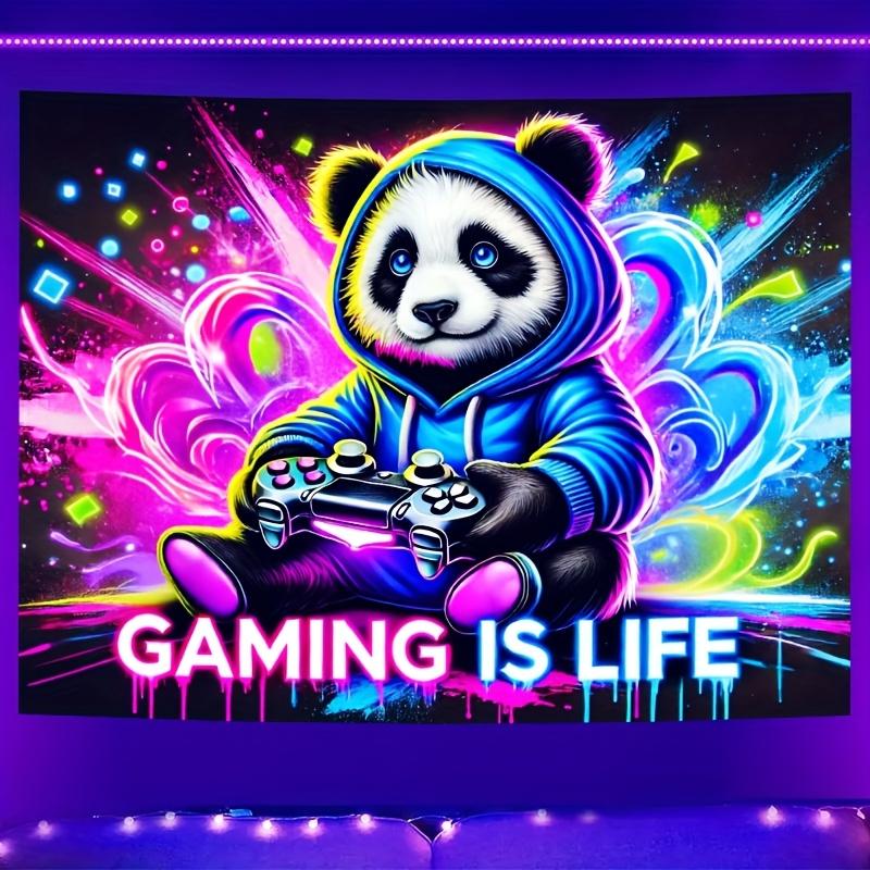 Gaming is Life Tapestry Perfect for Bedroom Decor and Wall Art Vibrant and Fun Design Ideal for Gamers and Tech Enthusiasts