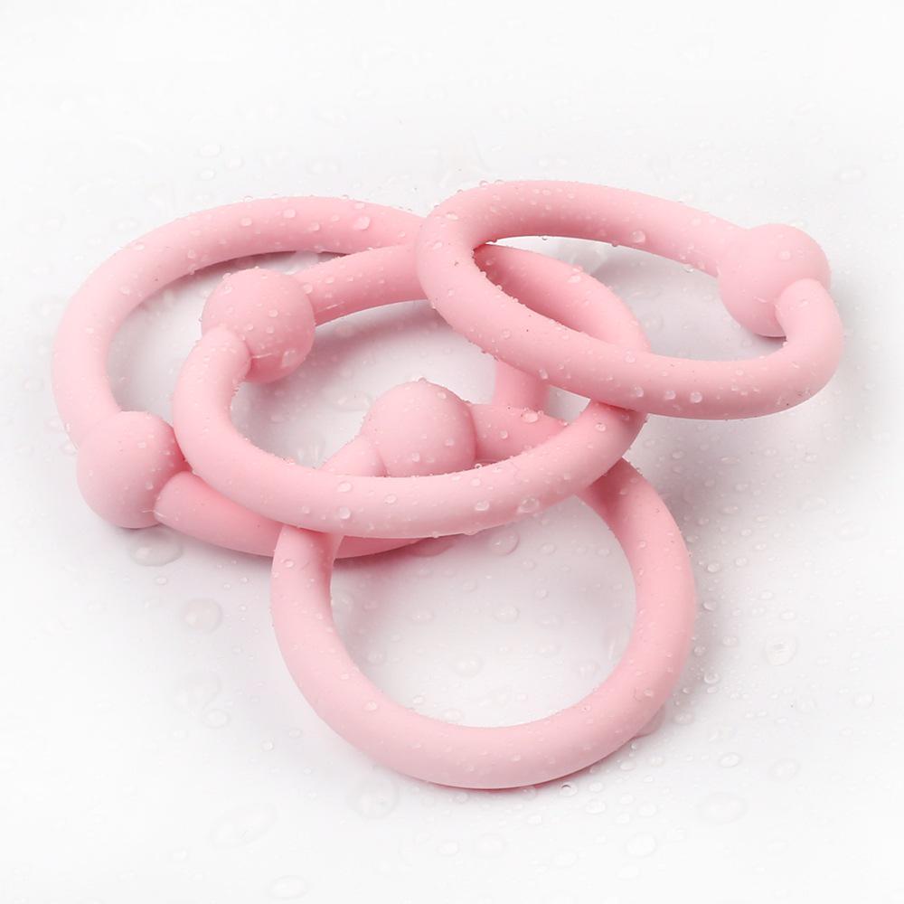 4-Piece Silicone Cock Ring Set for Delayed Ejaculation & Restraint