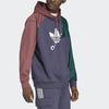 Adidas Originals Kleeblatt-Logo Print Colorblock Hoodie Herren Oberteile Marineblau HK2096