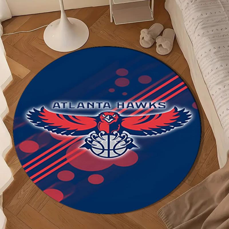 Hawks Basketball Round Rug for Livingroom,Bedroom, Palyroom, Chair Rug, Area rug, Circle Carpet, Large Size Decor Fan Christmas gift