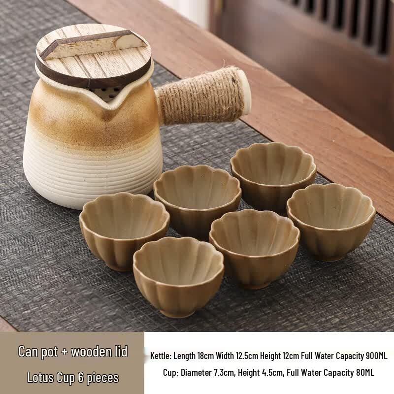 ZISIZ Enclosed Stove Ceramic Tea Pot Set