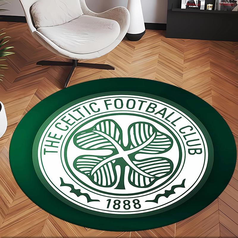 Celtic Football Club (1) Runder Büroteppich Dekorativer Bodenteppich für Büro Schlafzimmer Wohnzimmer und Wohnbereich