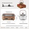 YIHUTEA Mingdian Glass Teapot & Walnut Electric Stove Set