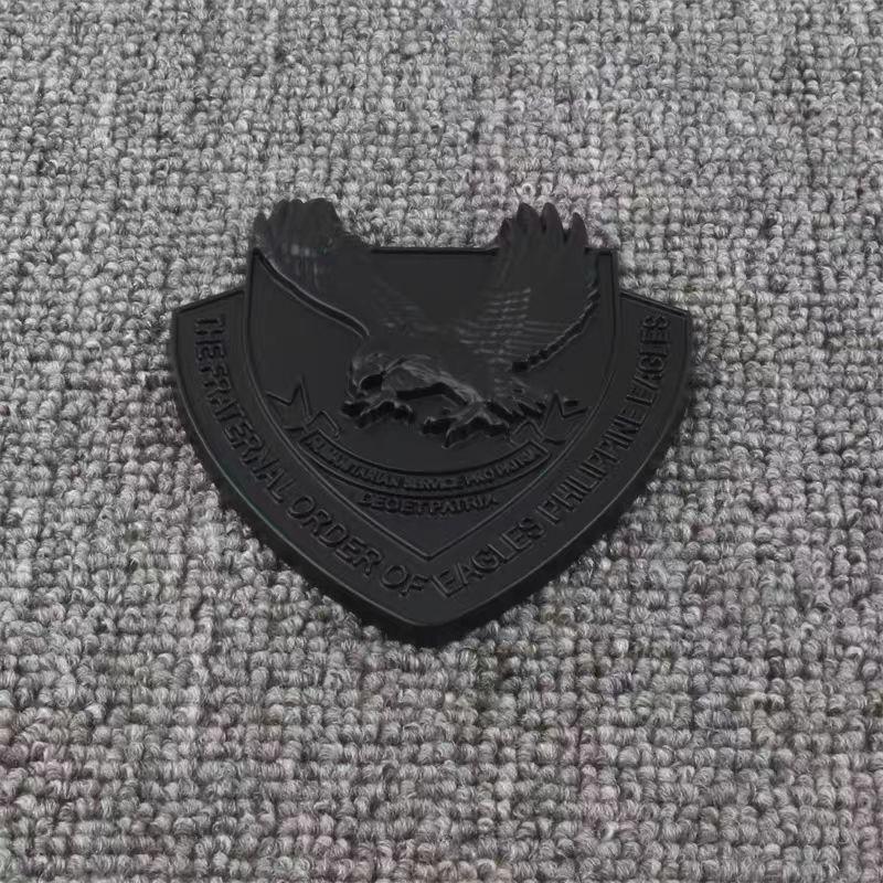 Car 3D Metal Fraternal Order of Philippine Eagles Logo Styling Decals Sticker Emblem Badge Animal Hawk Decoration Body Stickers