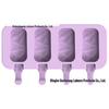 Silicone 3-Cavity Popsicle & Ice Cube Tray with Lid