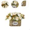 Artificial Floral Arrangement in Basket for Home And Event Decoration, Centerpiece Office