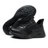 Men's Steel Head Safety Shoes Anti-smash Anti-Stab Pure Black Fashion Muscle Line Soles Outdoor Home Work Shoes