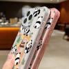 Süßes Pandas-Muster, durchsichtiger Kartenschlitz, weiche Silikonhülle für iPhone 16 Pro Max 15 Pro 14 13 12 11, transparente, stoßfeste, schlanke Telefonabdeckung