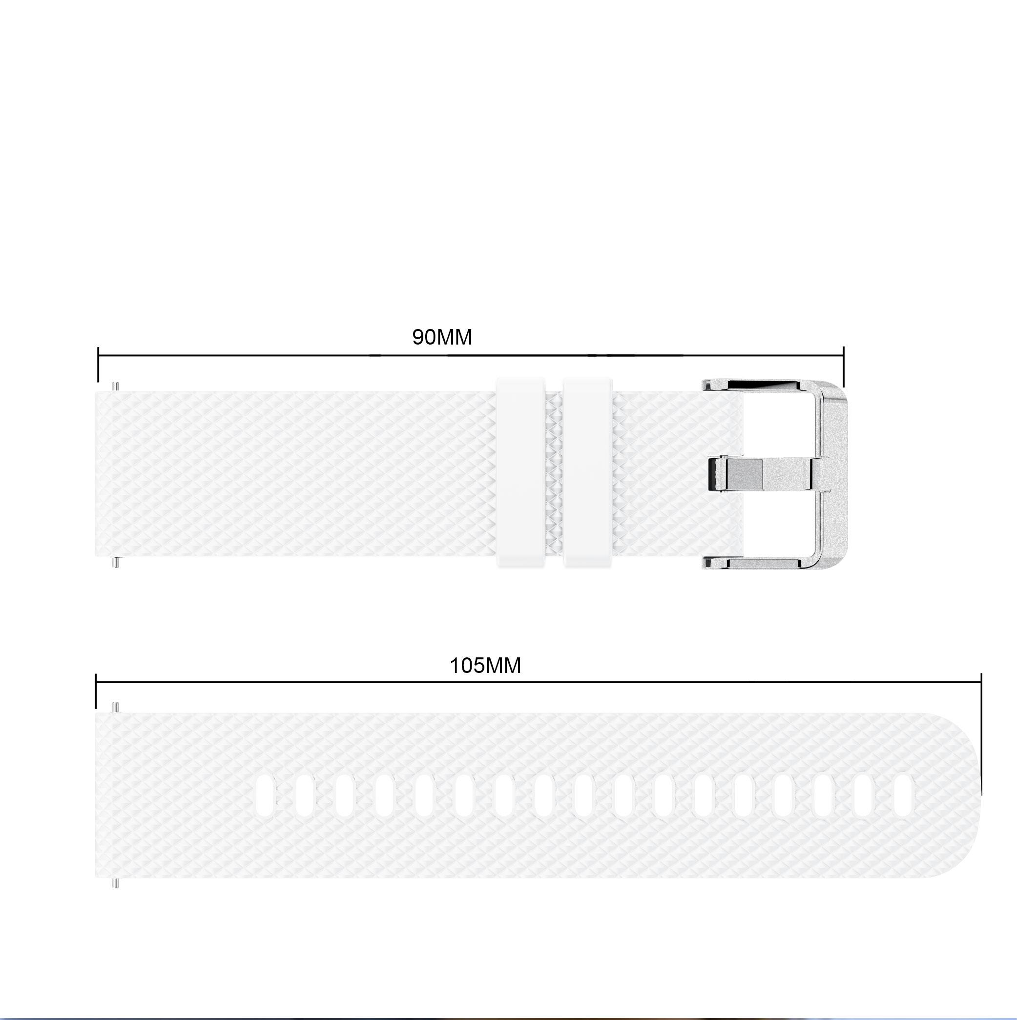 

Soft Silicone Replacement bracelet watch band Strap For Garmin Forerunner 245/645 Smart Watch band for Garmin Vivoactive 3 bands 20mm Universal білий