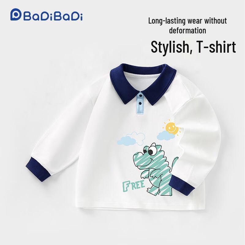 Badi Badi Kids' Cotton Long Sleeve Polo T-Shirt