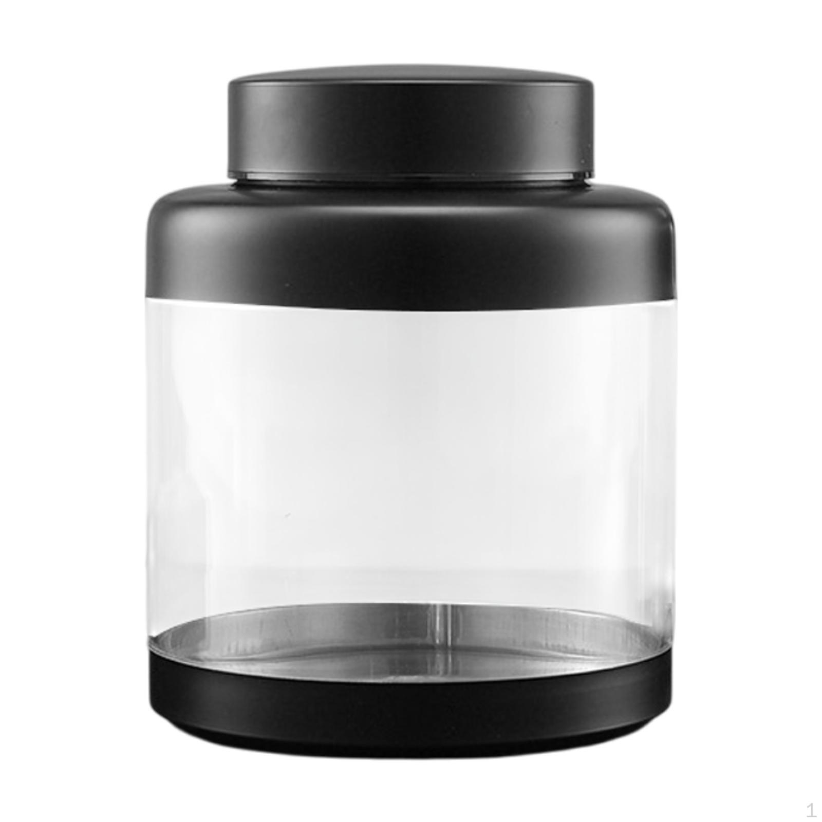 

Герметичная банка для хранения, прозрачная настольная банка для чая, контейнер для листовой еды, кофе чёрный