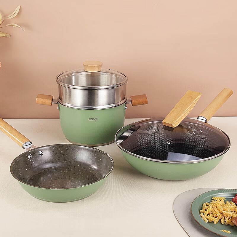 Yibo YP-9058 Morandi 3-Piece Cookware Set