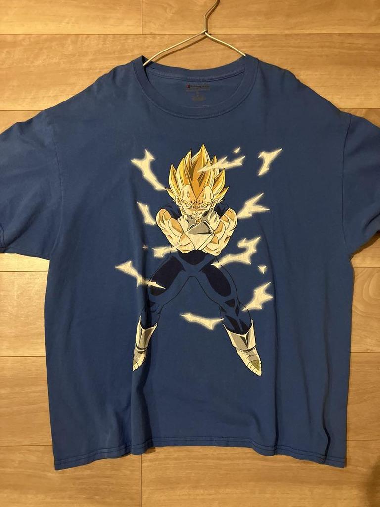 [USED] Hugely Reduced Price! Rare! Champion Collaboration! Dragon Ball Vegeta T-Shirt