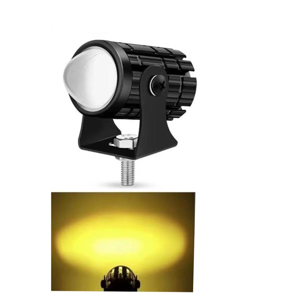 1/2PCS Universal Dual Color Spotlights Motorcycle LED Headlight Mini Driving Light Motorbike Truck Trailer Off-road Accessories