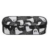 Pencil Case Casual 300D Polyester Spacious Storage Zip Around Closure with Main Compartment Mesh Pocket and Pen Slots for Students