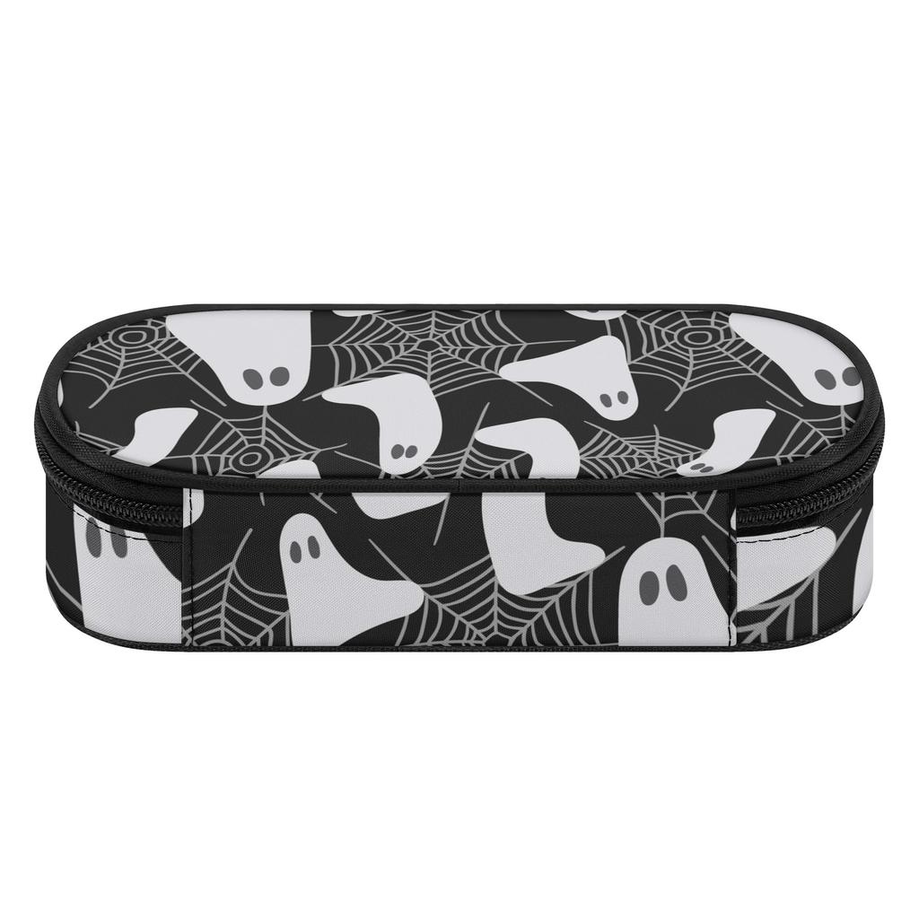 Pencil Case Casual 300D Polyester Spacious Storage Zip Around Closure with Main Compartment Mesh Pocket and Pen Slots for Students