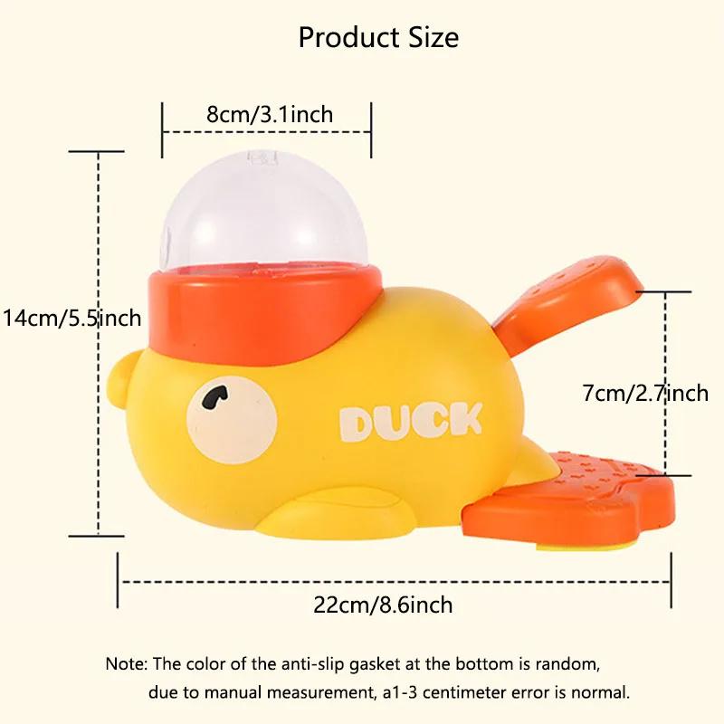 Interactive Cat Treat Dispenser Toy Yellow Duck Shape Slow Feeder for Small Dogs Cats Puzzle Training Toy