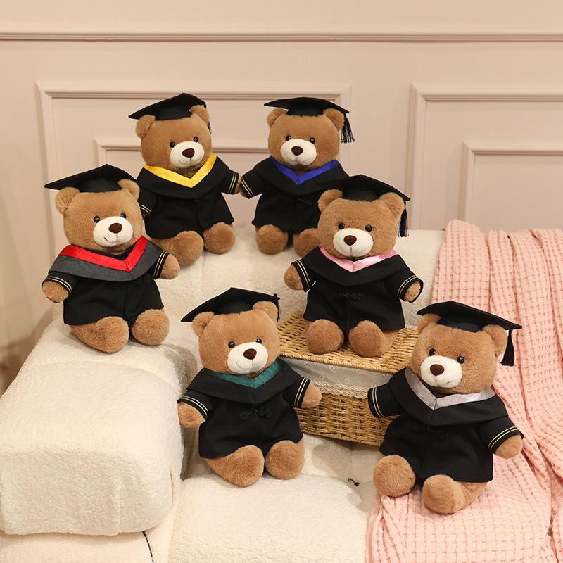 Dr. Bear Graduation Plush Toy - Teddy Bear Gift for Students from Primary To High School