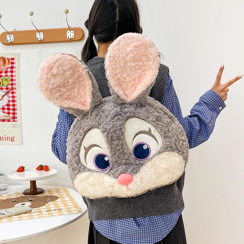 Zootopia Nick And Judy Plush Backpack With Pp Cotton Fill For Kids And Teens